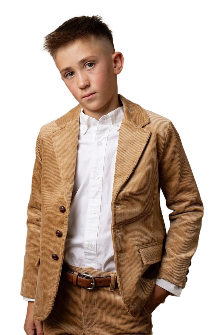 Kids' Organic Corduroy Blazer, Main, color, Medium Brown