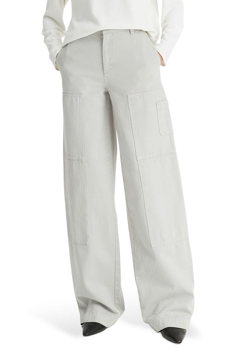 Mid Rise Twill Utility Pants, Main, color, STONE GREY