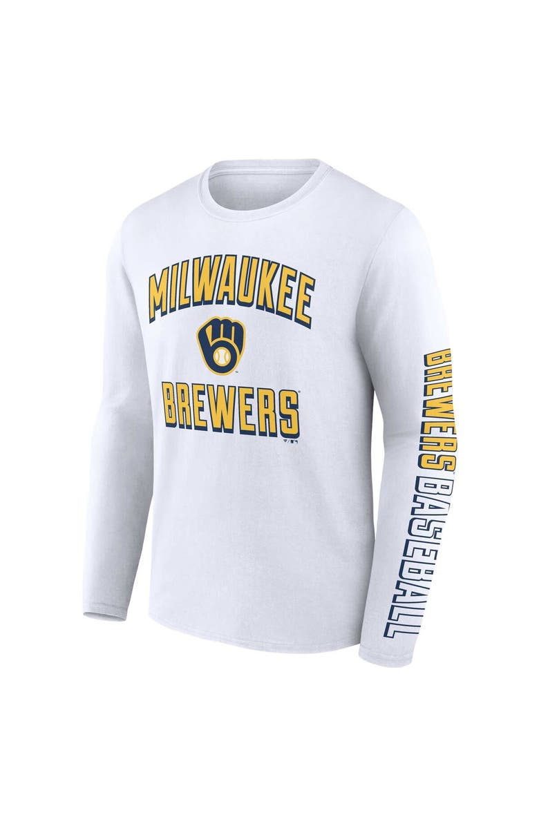 FANATICS Men's Fanatics Branded Navy/White Milwaukee Brewers Two-Pack Combo T-Shirt Set, Alternate, color, 