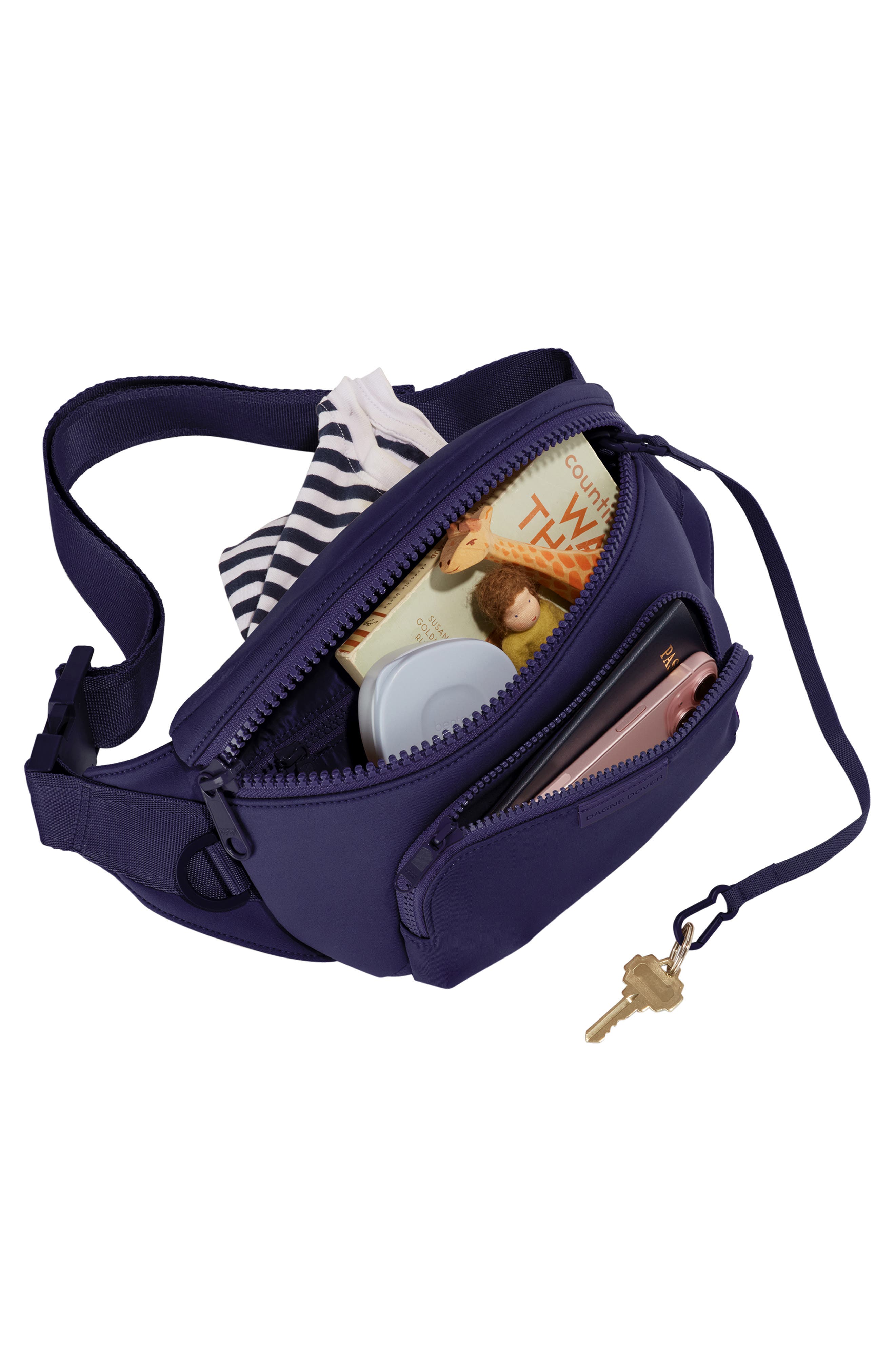 Dagne Dover Jax Large Belt Bag, Alternate, color, Midnight