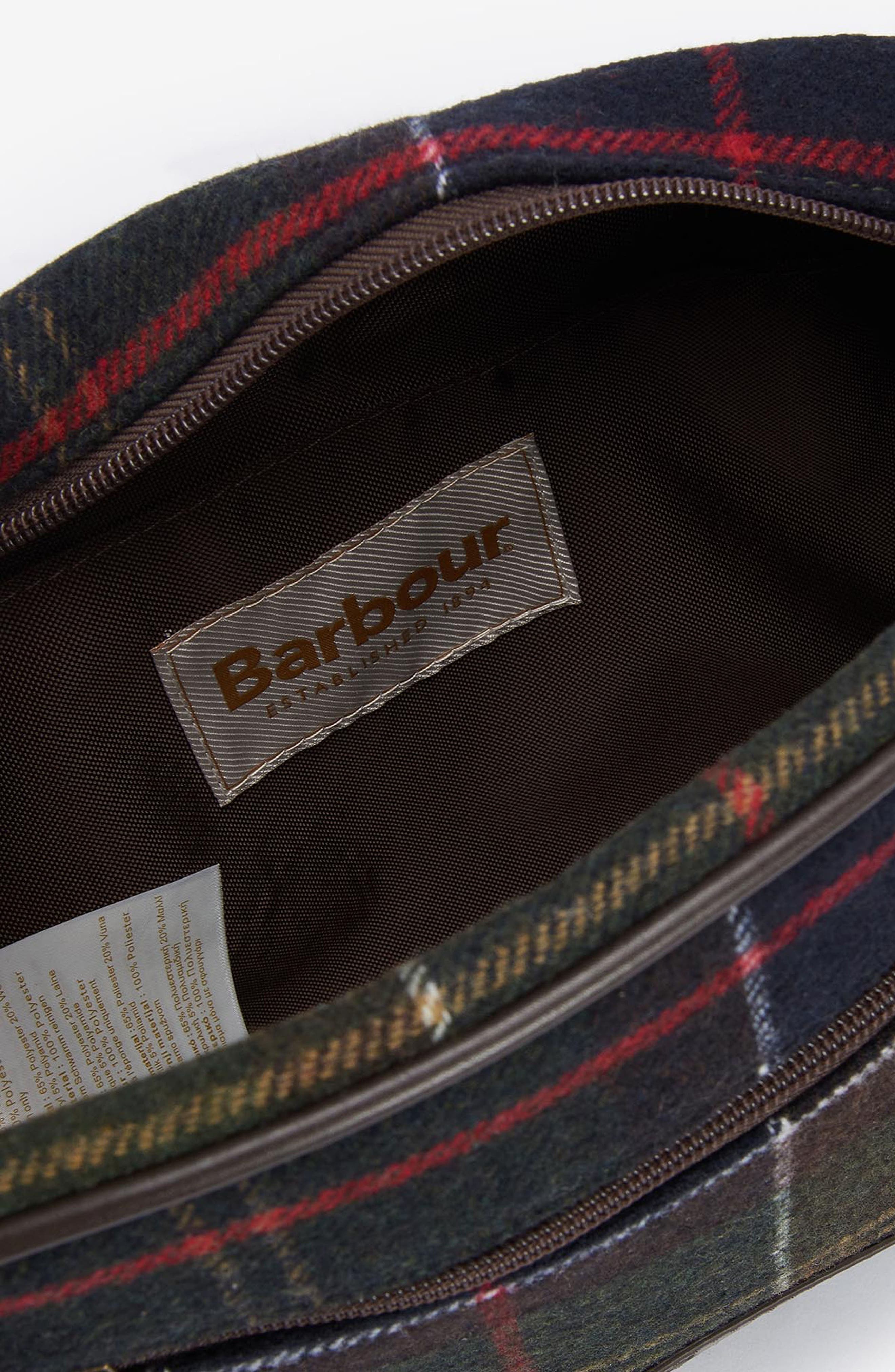 Barbour Allowhay Tartan Washbag, Alternate, color, 