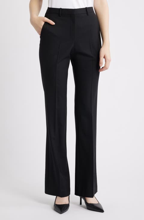 Slim Fit Stretch Wool Trousers