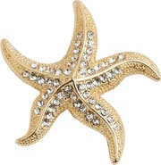 Panacea Cubic Zirconia Starfish Brooch