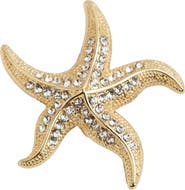 Panacea Cubic Zirconia Starfish Brooch