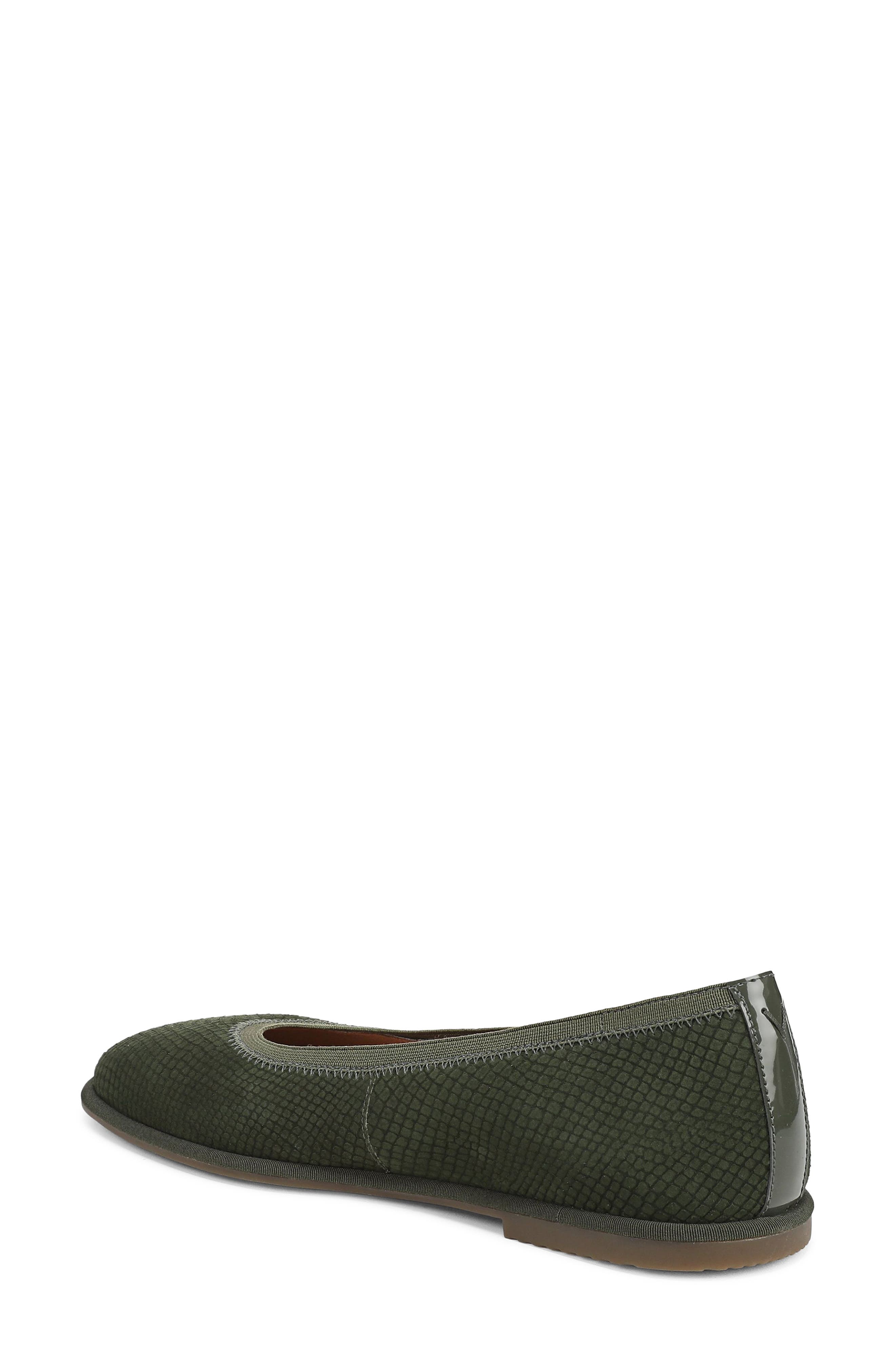 Vionic Caroll 2.0 Flat, Alternate, color, Olive Moss Leather