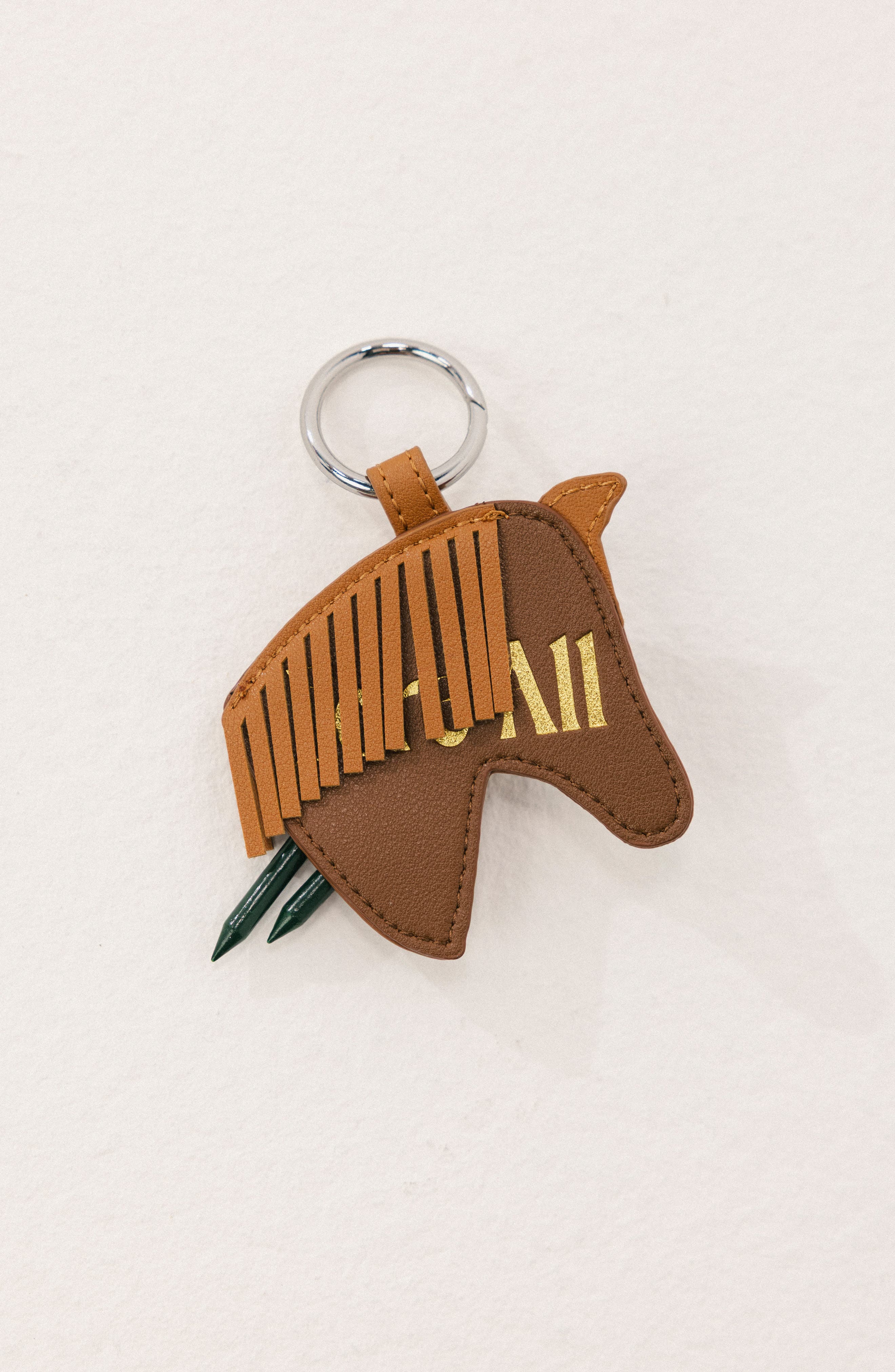 Wild Horse Faux Leather Bag Charm, Alternate, color, BROWN MULTI