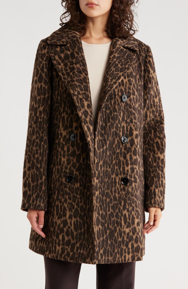 Missy Leopard Double Breasted Coat