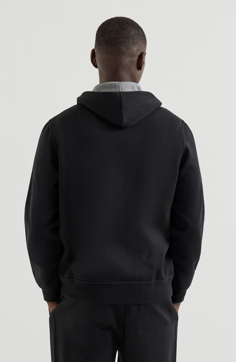 Brunello Cucinelli Double cloth sweatshirt, Alternate, color, Black