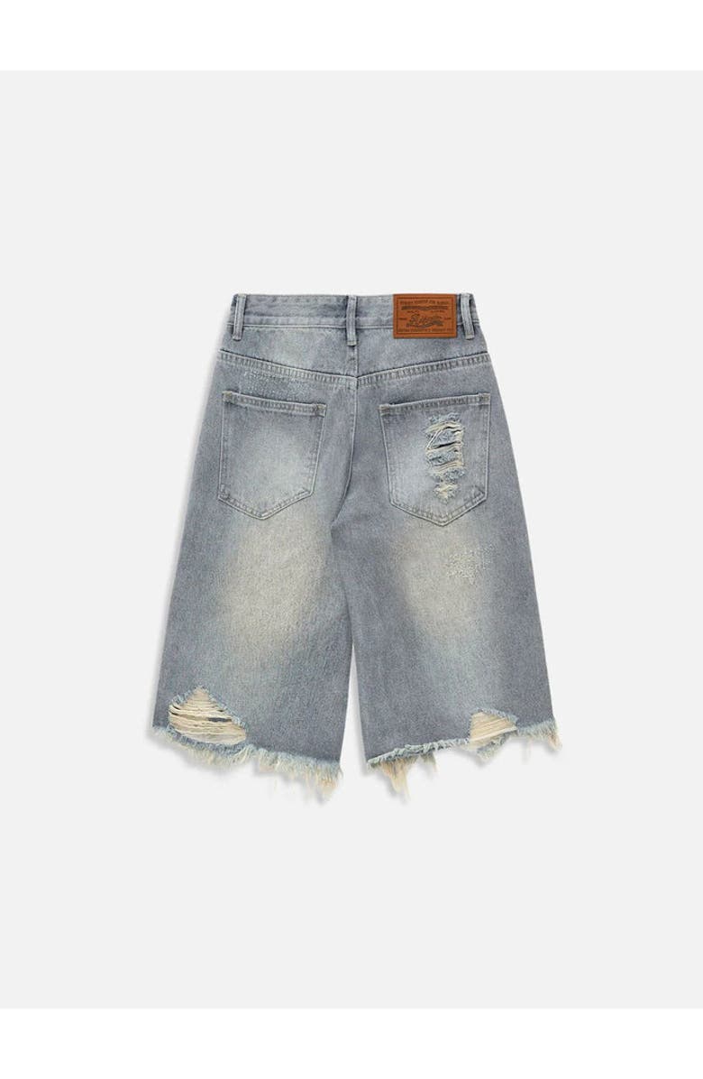 AELFRIC EDEN Rhinestone Application Jorts, Alternate, color, Blue