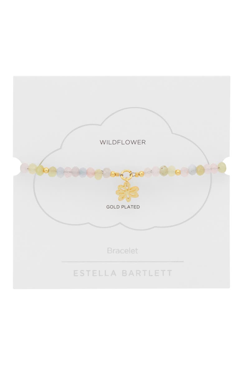 Amelia Wildflower Morganite Bead Slide Bracelet, Alternate, color, GOLD