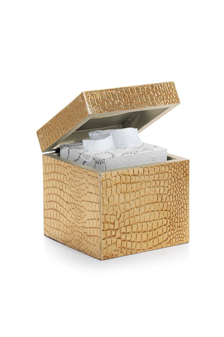 Crocodile Gold Tissue Cover, Alternate, color, GOLD
