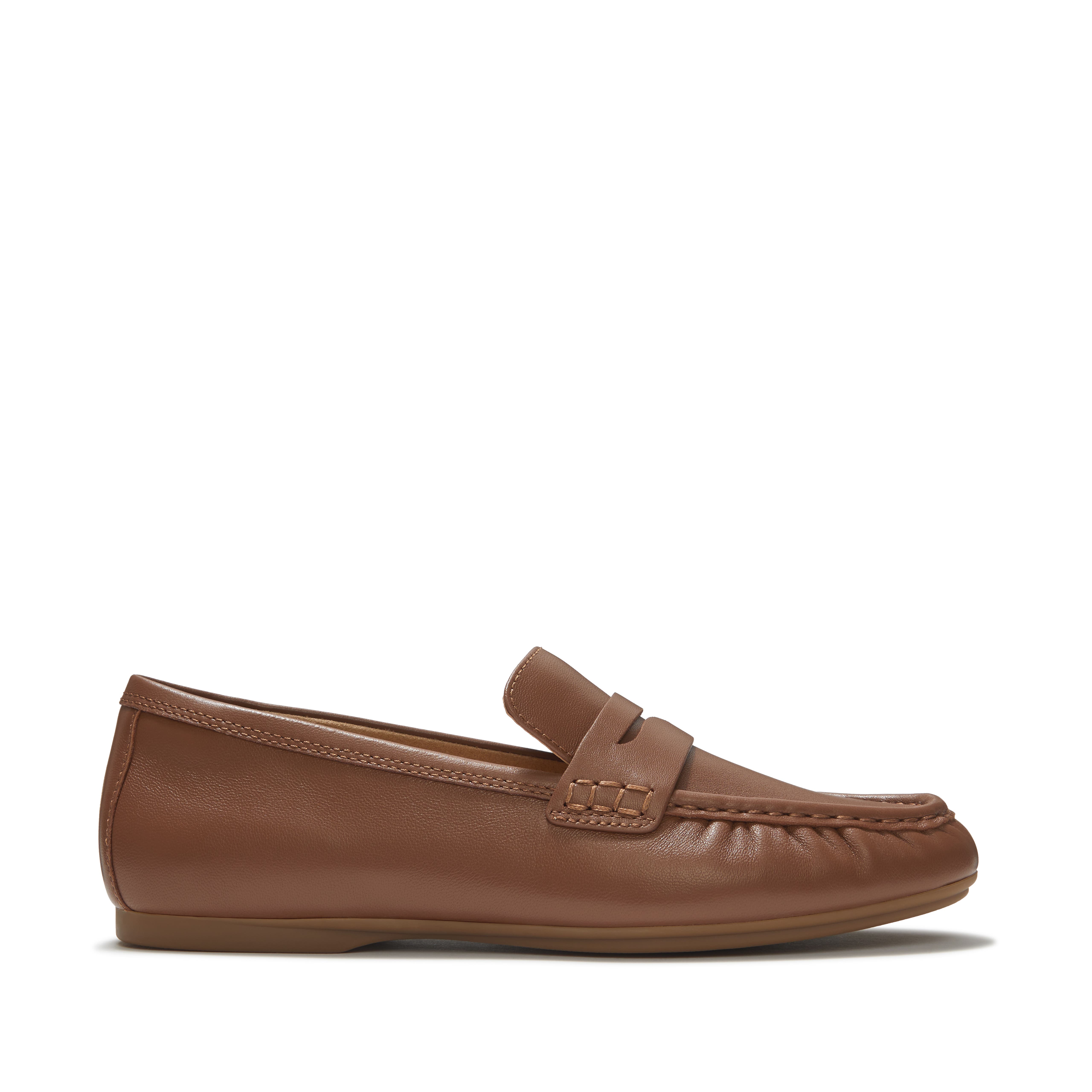 Delicato Leather Loafers, Alternate, color, Terracotta Tan