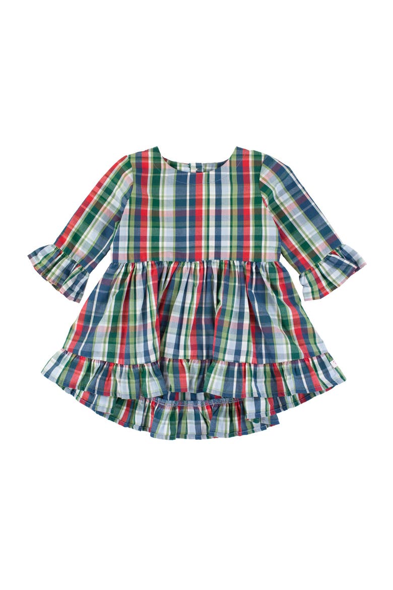 Baby Girls High Low Ruffle Tunic, Main, color, Prep School Plaid