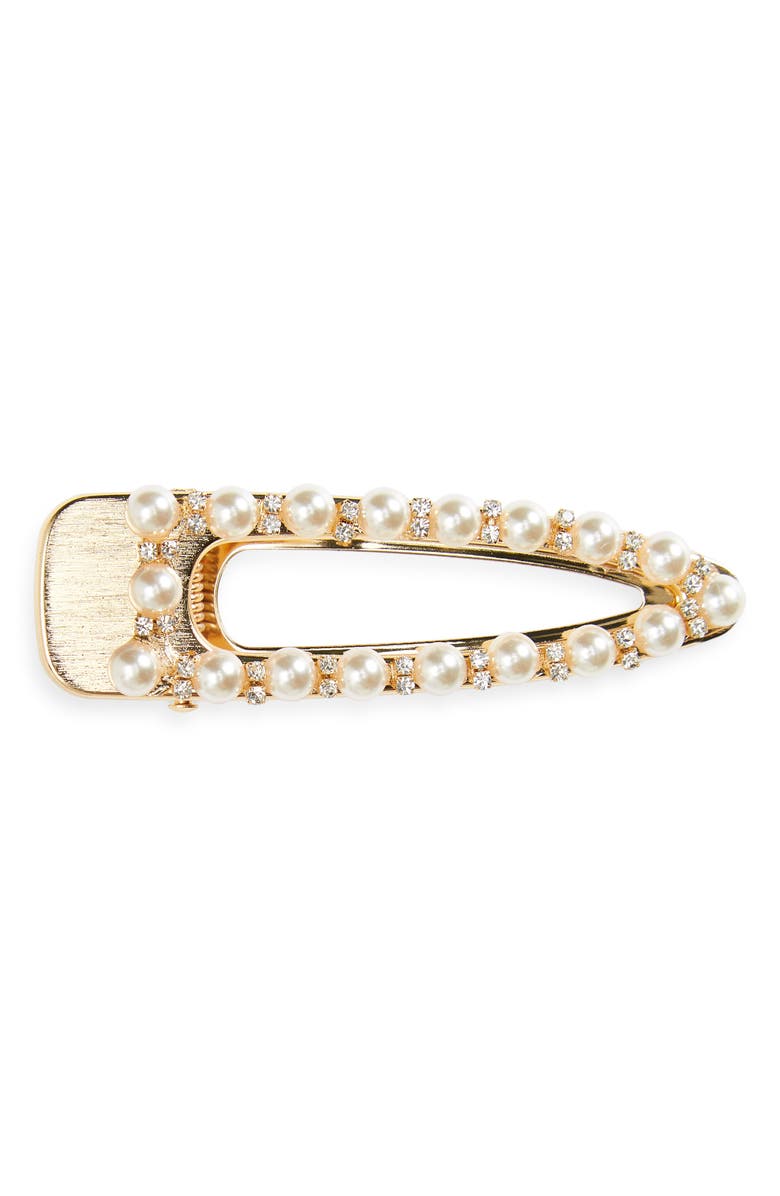 8 Other Reasons Belle Imitation Pearl Hair Clip, Main, color, 