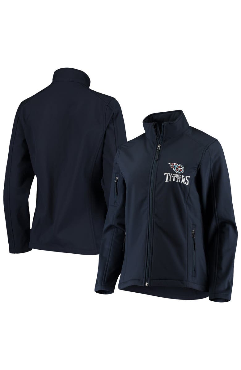 DUNBROOKE Women's Navy Tennessee Titans Full-Zip Sonoma Softshell Jacket, Main, color, Navy