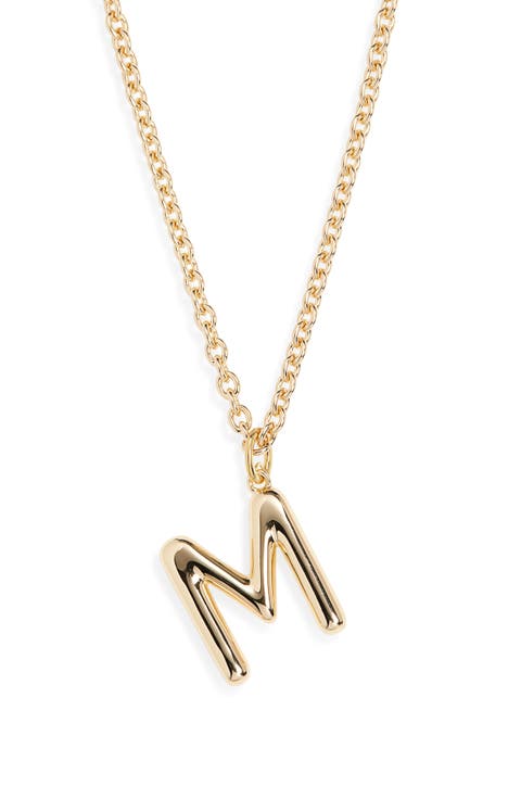 The Big Puffy Initial Pendant Necklace