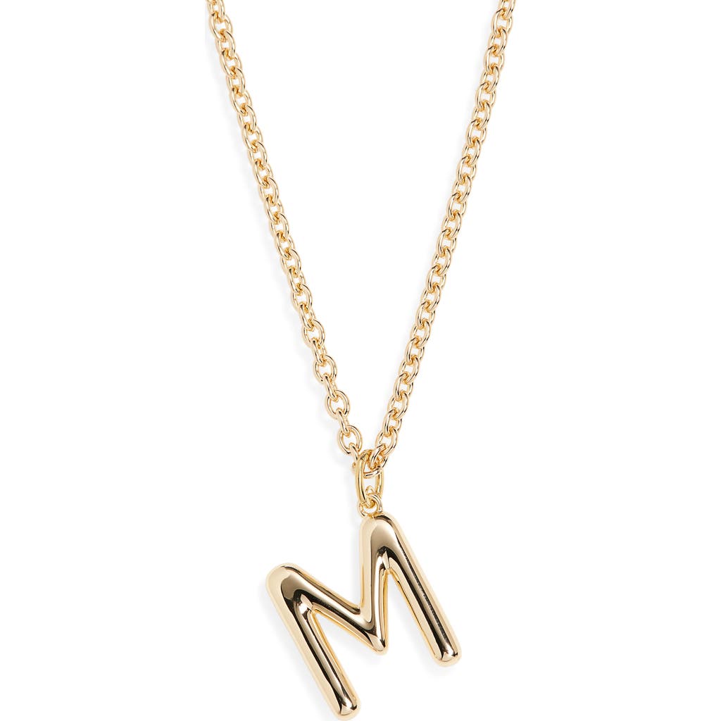 Roxanne Assoulin The Big Puffy Initial Pendant Necklace In Blue