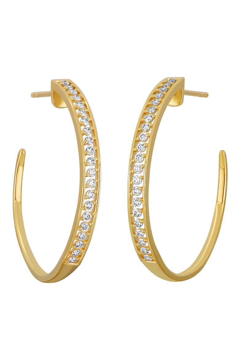 Kiera Diamond Hoop Earrings (Nordstrom Exclusive), Main, color, 18K YELLOW GOLD
