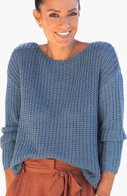 LASCANA Crochet Knit Sweater