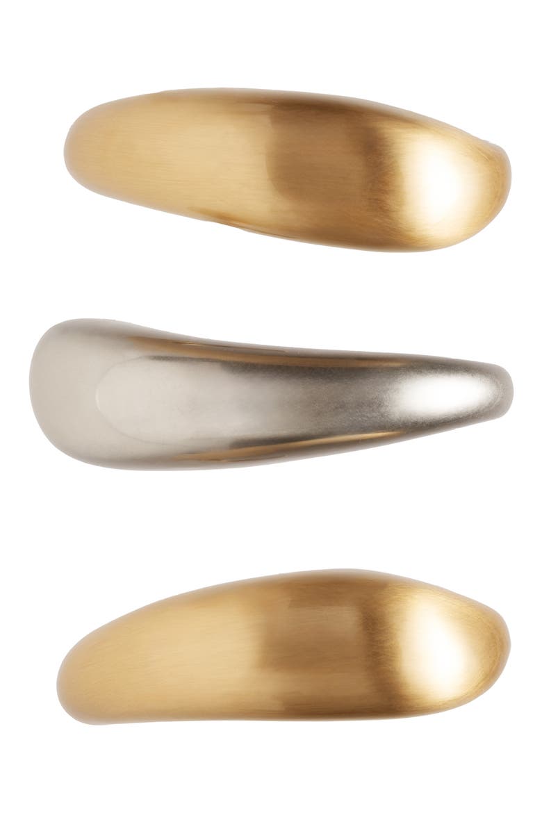Analeia 3-Piece Cuff Set, Main, color, BRUSHED BRASS / ANTIQUE SILVER