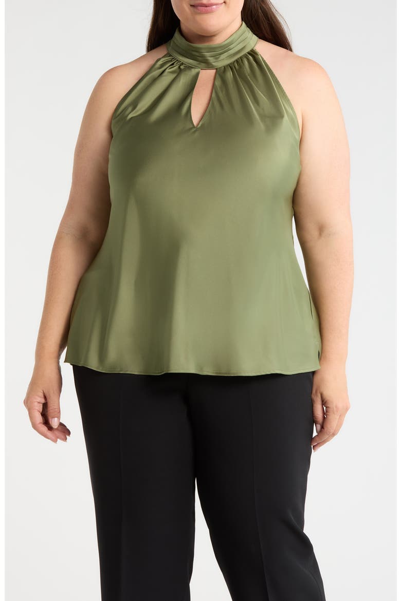 Mock Neck Sleeveless Top, Main, color, AGAVE