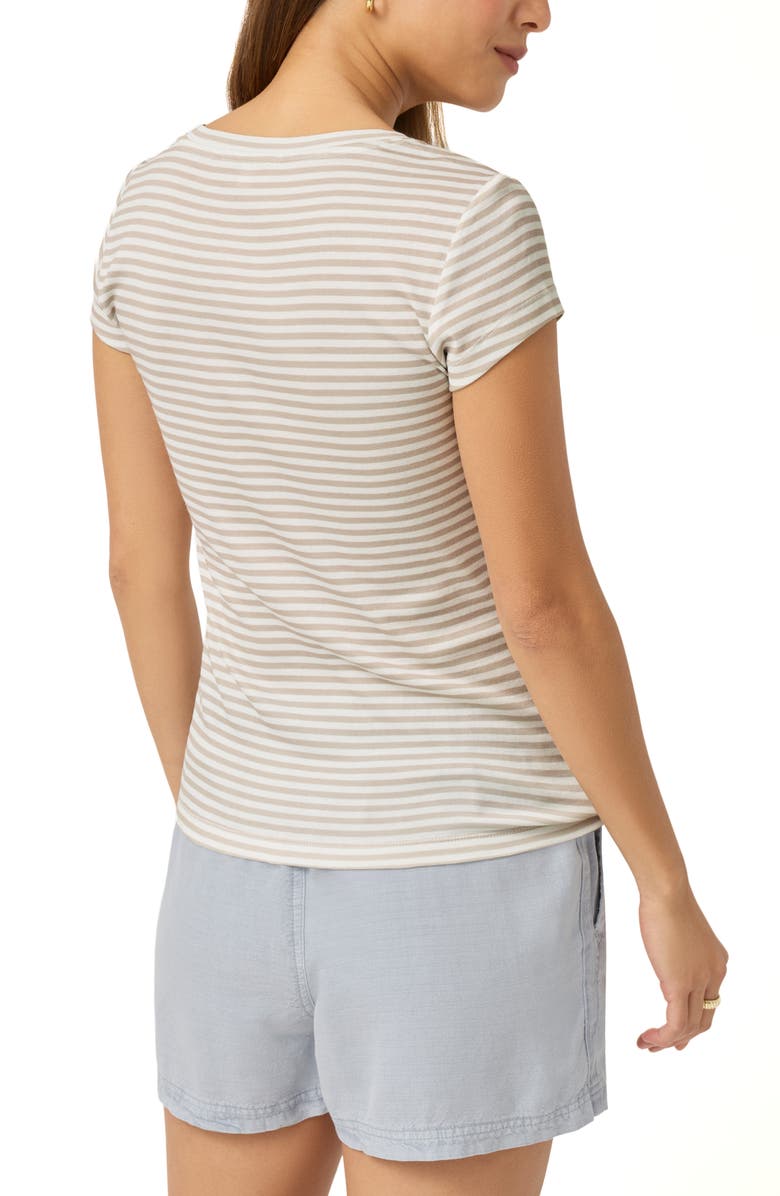 Splendid Faye Stripe V-Neck T-Shirt, Alternate, color, 