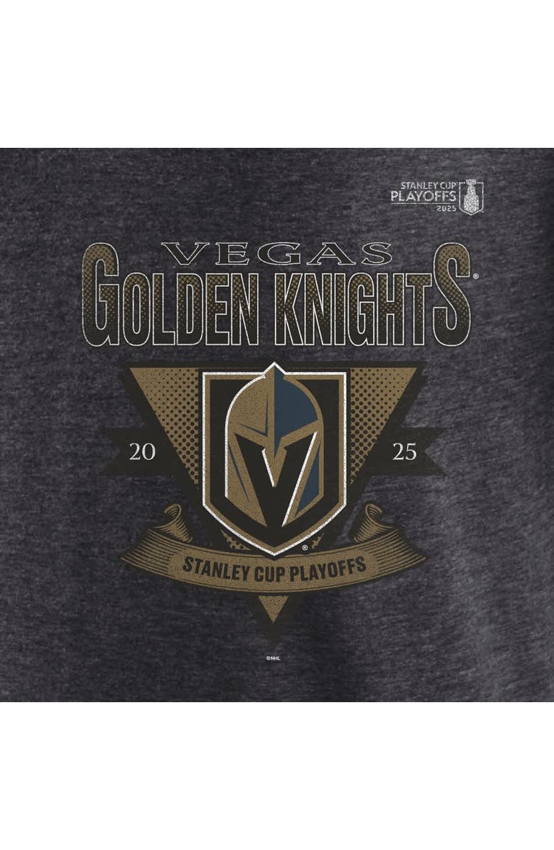 FANATICS Men's Fanatics Heather Charcoal Vegas Golden Knights 2025 Stanley Cup Playoffs Crossbar Tri-Blend T-Shirt, Alternate, color, 