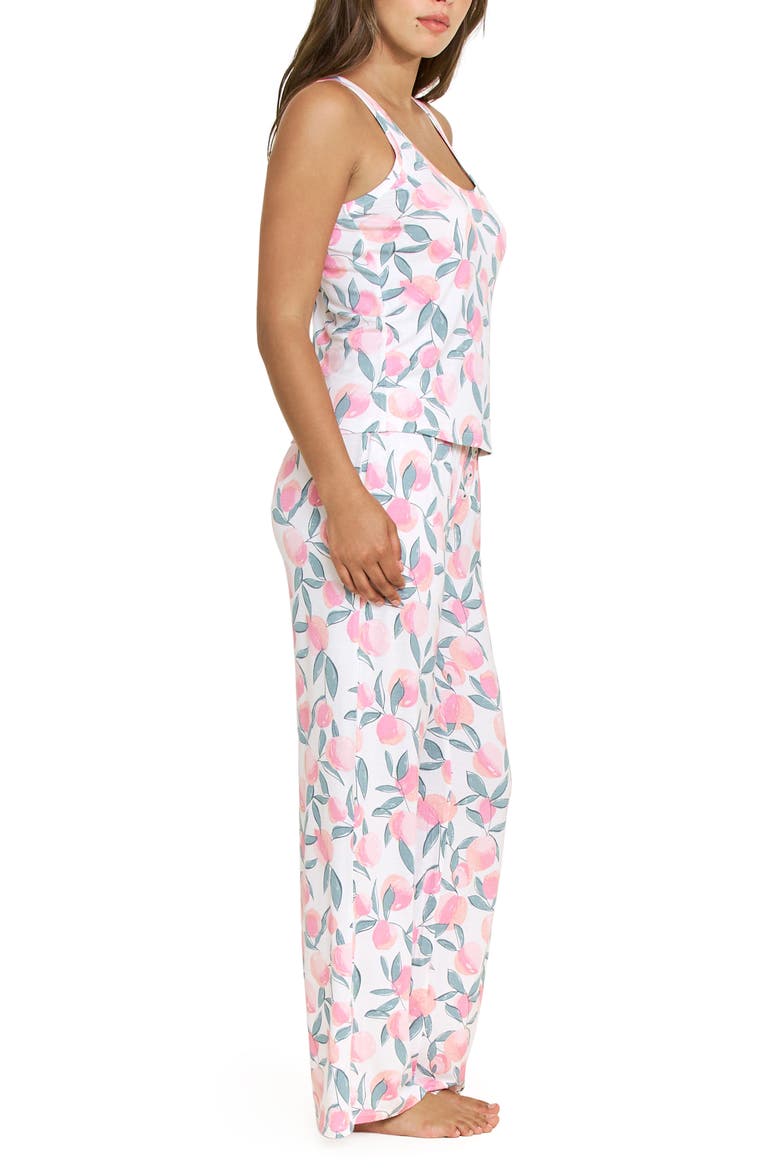 All American Tank Pajamas, Alternate, color, IVORY PEACH BLOOMS