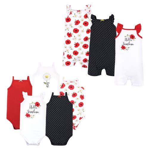 Hudson Baby Cotton Essentials 8-piece Bodysuit & Romper Collection In Multi
