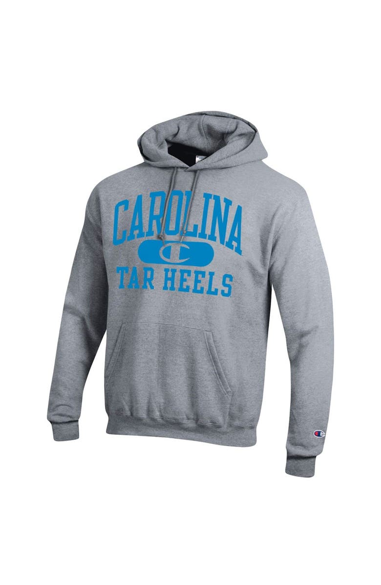 Champion Men's Champion Heather Gray North Carolina Tar Heels Arch Pill Pullover Hoodie, Alternate, color,
