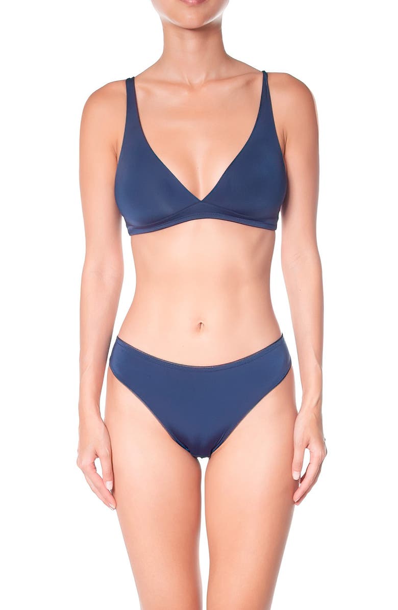 Huit Forever Skin Tanga, Alternate, color, Navy