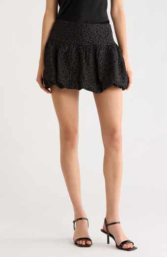 Alea Floral Bubble Hem Miniskirt