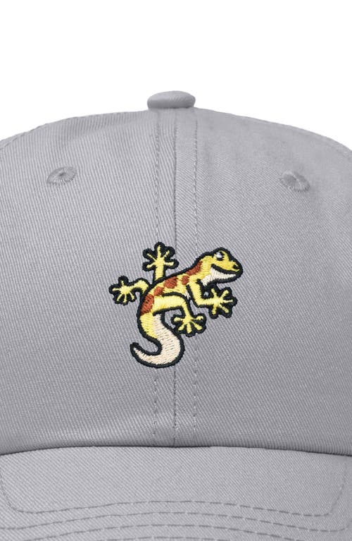 Dalix Gecko Embroidered Casual Cap In Gray