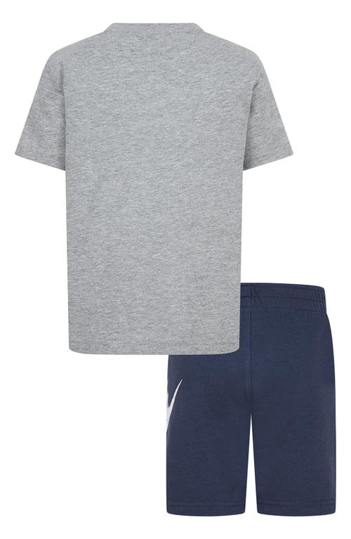 Nike Kids' Crew Tee & Knit Shorts Set In Navy