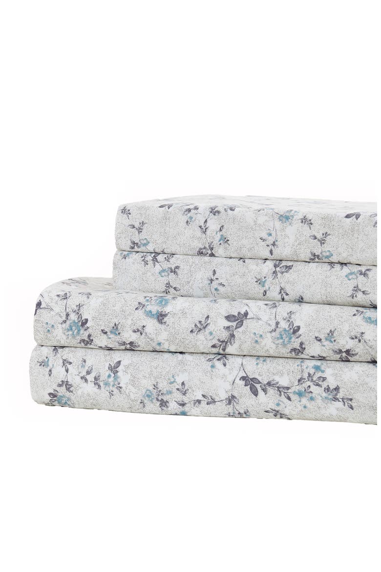 Printed 4-Piece Sheet Set, Main, color, BLUE