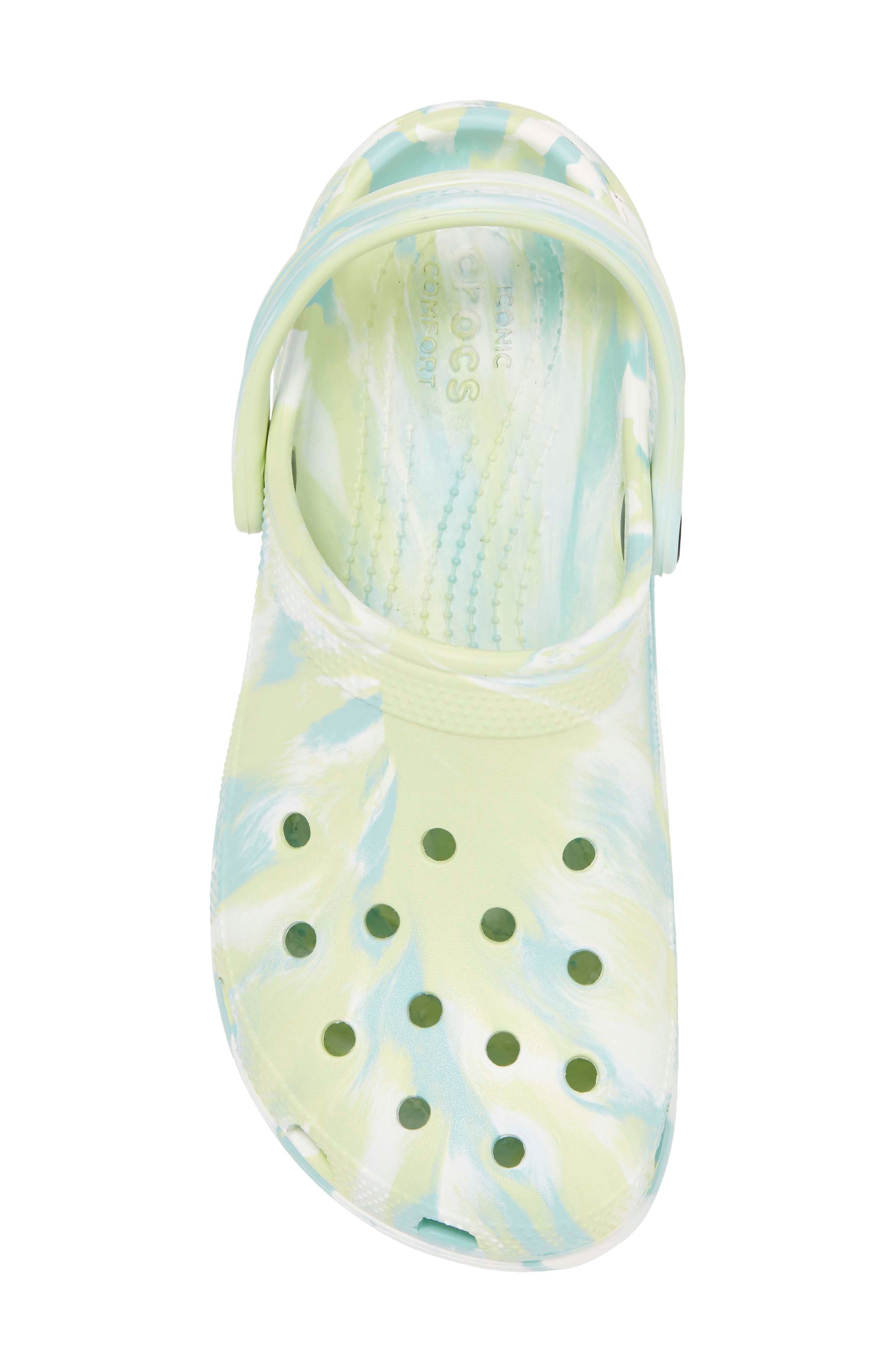 CROCS™ Classic Marble Platform Clog, Alternate, color, CELERY/ MULTI