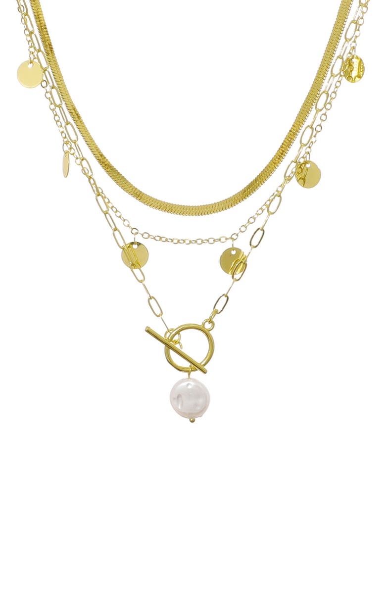 Adornia Set of 3 Assorted Chain Necklaces, Main, color, 