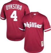 Mitchell & Ness Youth Mitchell & Ness Lenny Dykstra Burgundy Philadelphia Phillies Cooperstown Collection Mesh Batting Practice Jersey