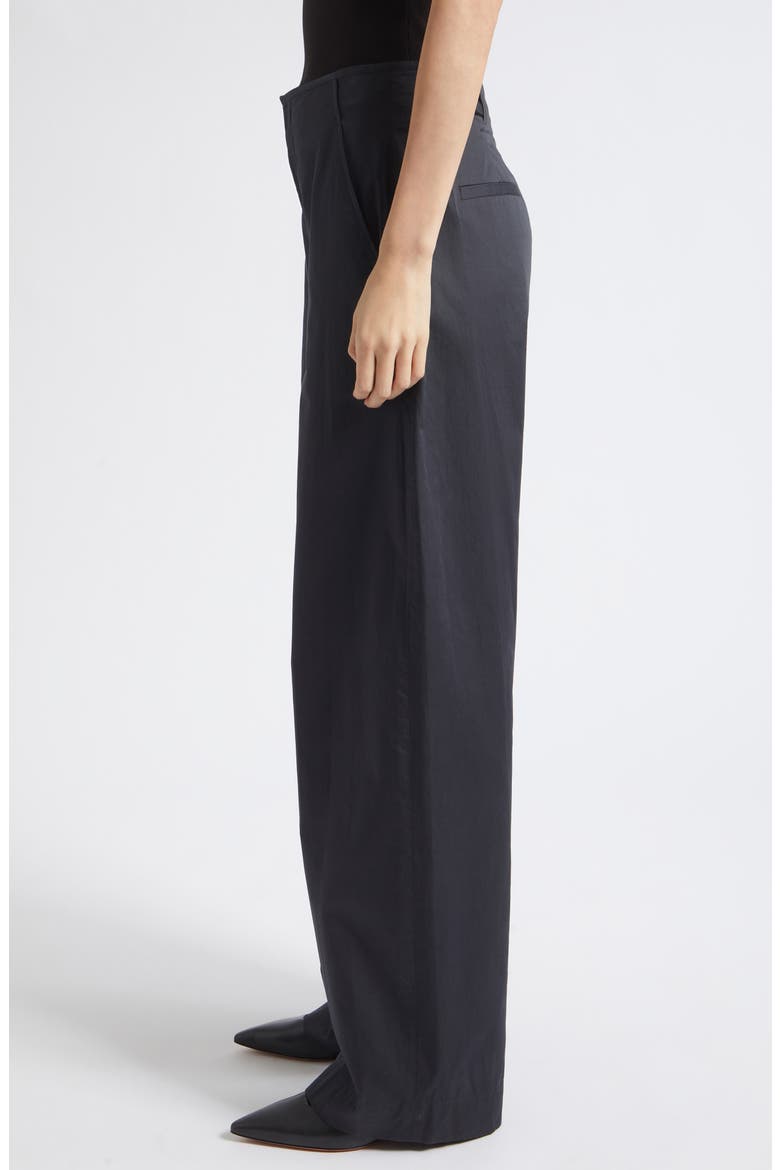 Clean Waist Cotton Pants, Alternate, color, INK