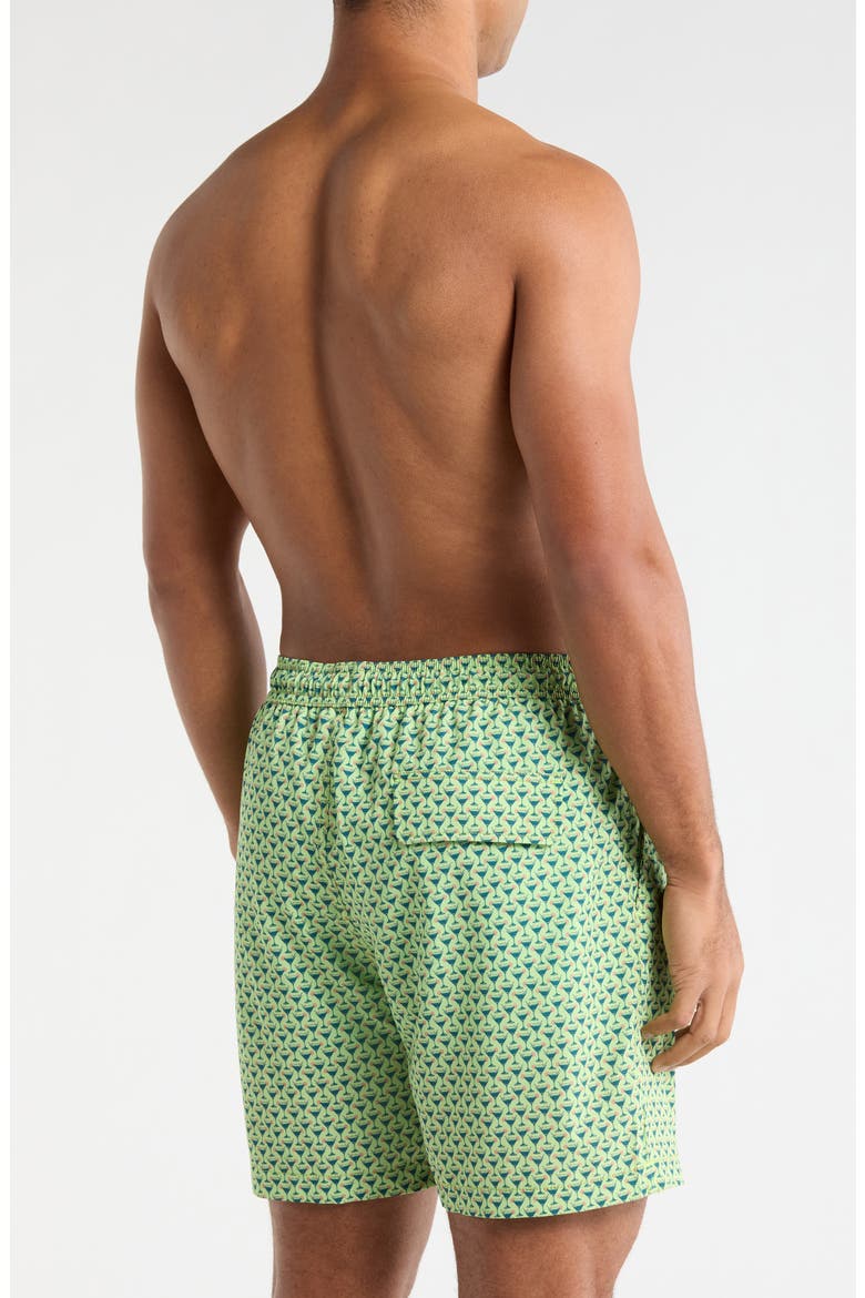 Naples Teeny Martini Print Swim Trunks, Alternate, color, TEQUILA