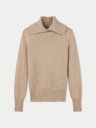 Gobi Cashmere Slit T-Neck Sweater