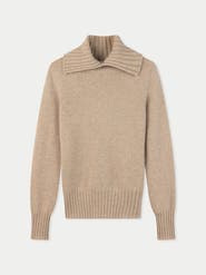 Gobi Cashmere Slit T-Neck Sweater