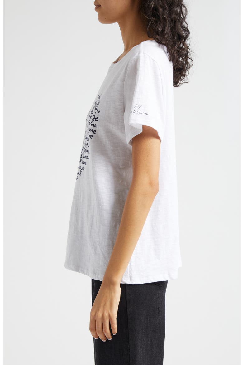 Je T'aime Graphic T-Shirt, Alternate, color, WHITE/ BLACK