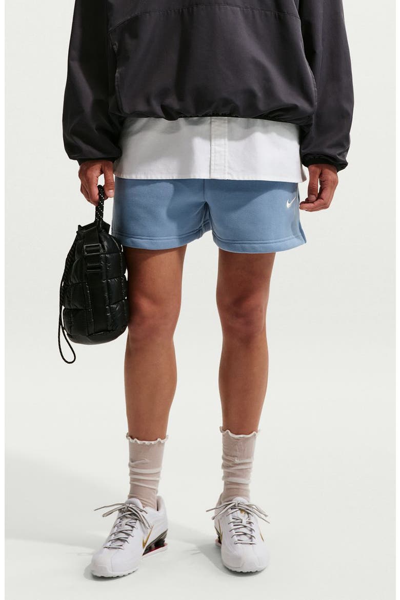 Sportswear Mid Rise Fleece Shorts, Main, color, WORK BLUE/ SAIL