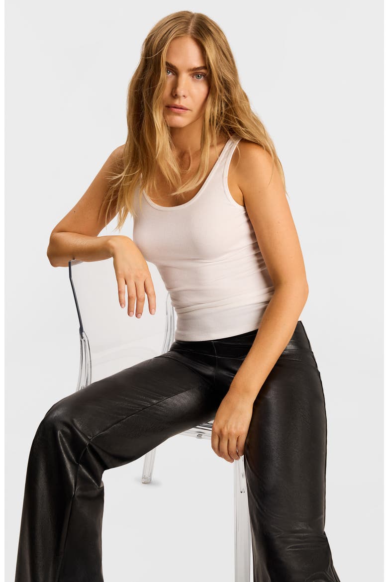 Luxury Rib Scoop Tank, Alternate, color, WHITE