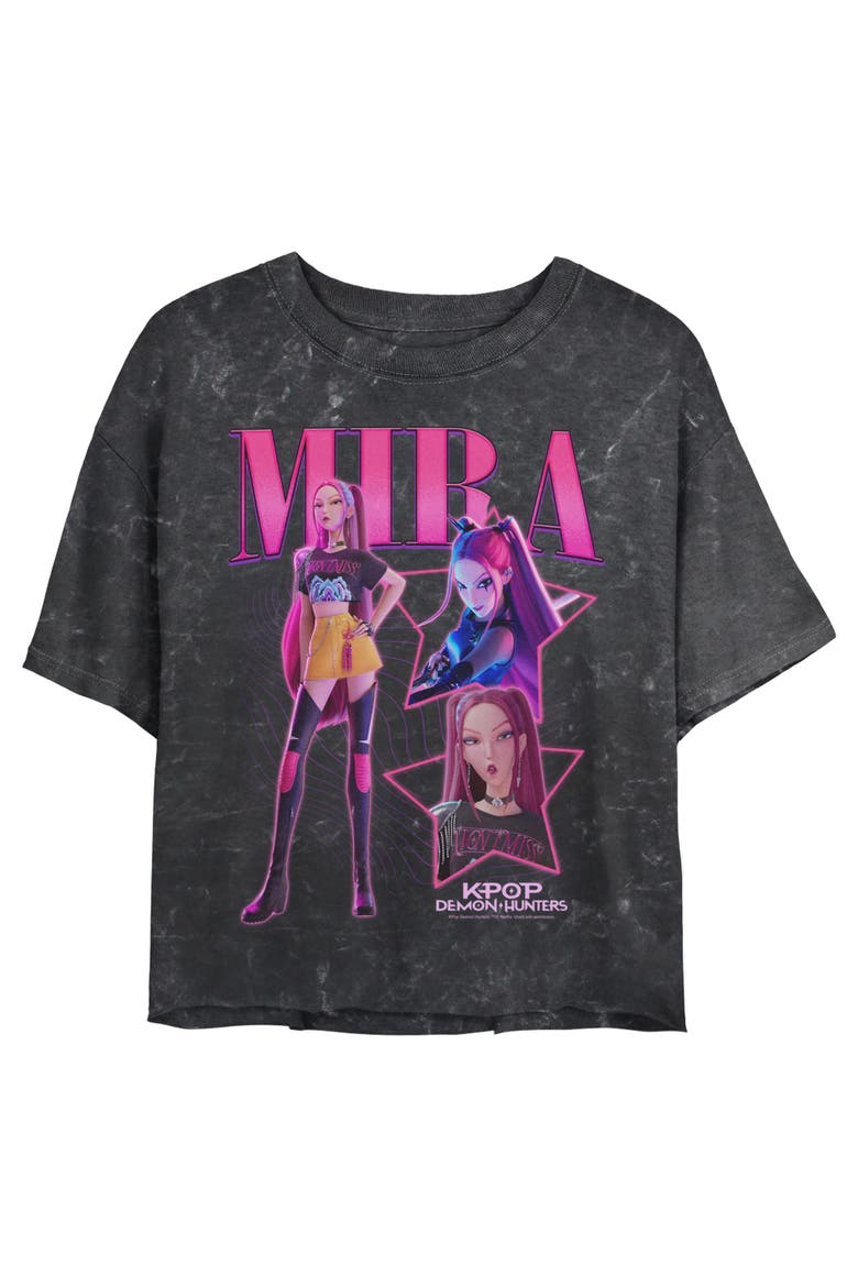 Junior's KPop Demon Hunters Mira Pop Idol Stars Logo  Graphic T-Shirt, Main, color, Black