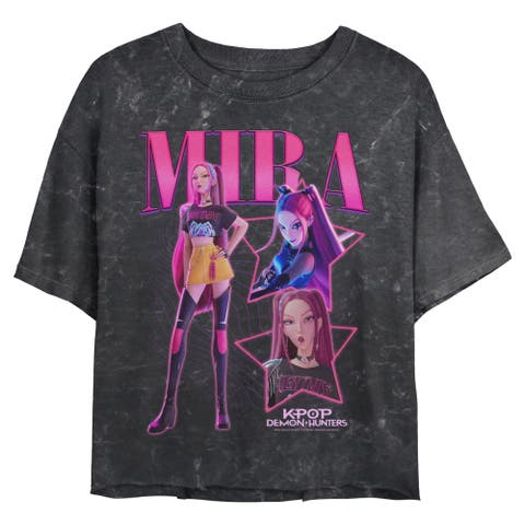 Junior's KPop Demon Hunters Mira Pop Idol Stars Logo  Graphic T-Shirt