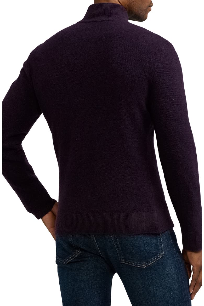 Cashmere Bird's Eye Half Zip Sweater, Alternate, color, MANOR PURPLE MULTI