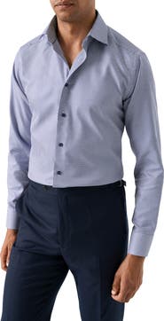 Eton Slim Fit Houndstooth King Twill Dress Shirt