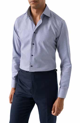 Slim Fit Houndstooth King Twill Dress Shirt
